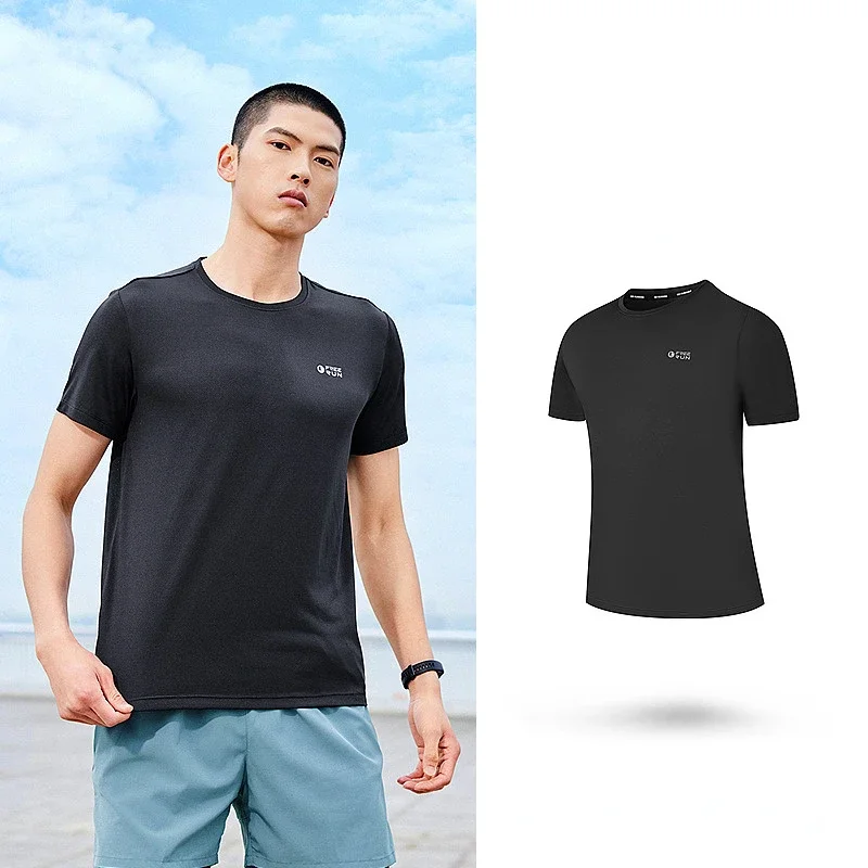 QIAODAN T-shirts for Men 2024 New Breathable Sports Sweat Absorption Lightweight Jogging Comfortable Trainer Tops XHS23241202