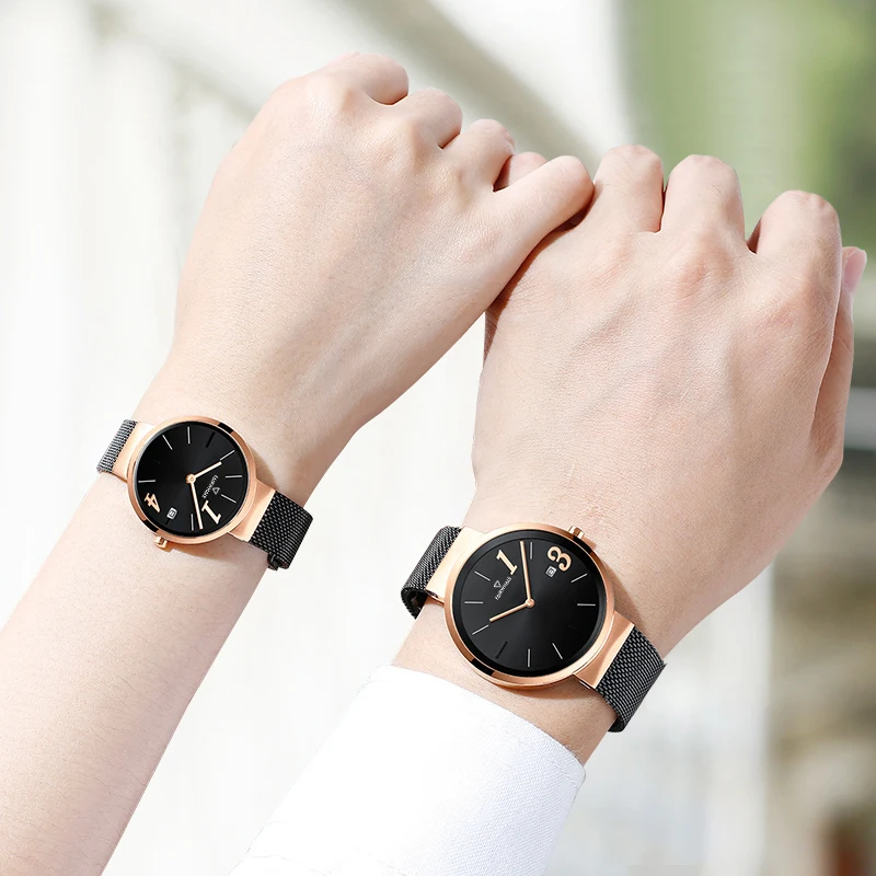 Ultra-Thin Couple Quartz Watch - Top Brand Simple Fashion Men Women Minimalist Waterproof Wristwatch for Ladies And Gentlemen