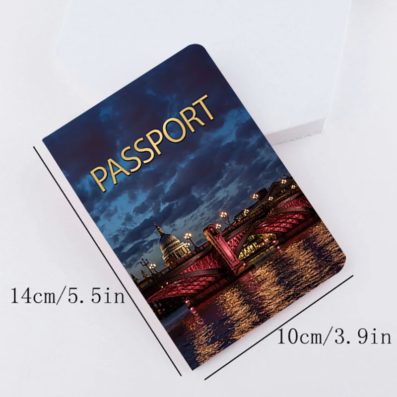 Travel Passport Cover Air Tickets ID Card Holder Protective Sleeve Women Men Waterproof Leather View Print Wallet Passports Case