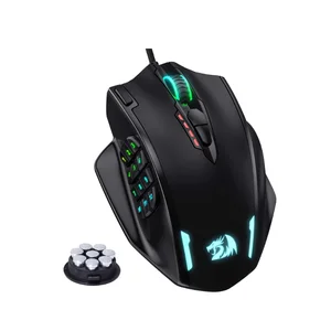Redragon M908 Lampu Latar RGB LED Mouse Gaming Berkabel USB 18 Tombol Mouse yang Dapat Diprogram 12400 DPI 6 mouse reddragon penjualan terbaik - №