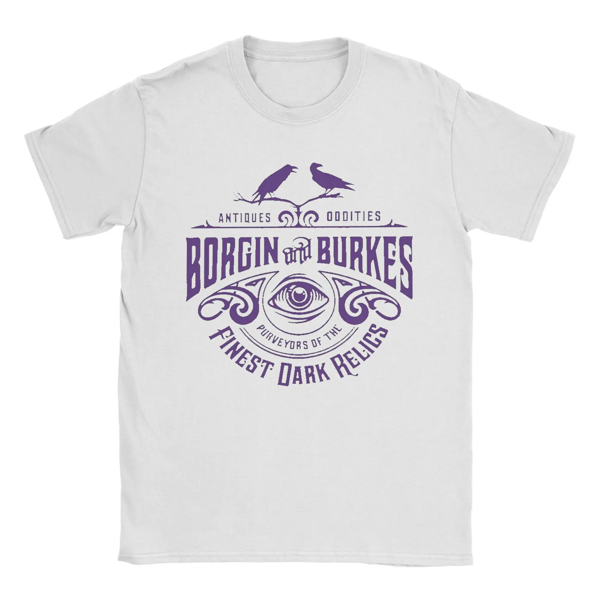Vintage Borgin N Burkes Harry Movie P-Potters T-Shirt for Men Round Collar Pure Cotton T Shirt  Short Sleeve Tee Shirt Gift Tops