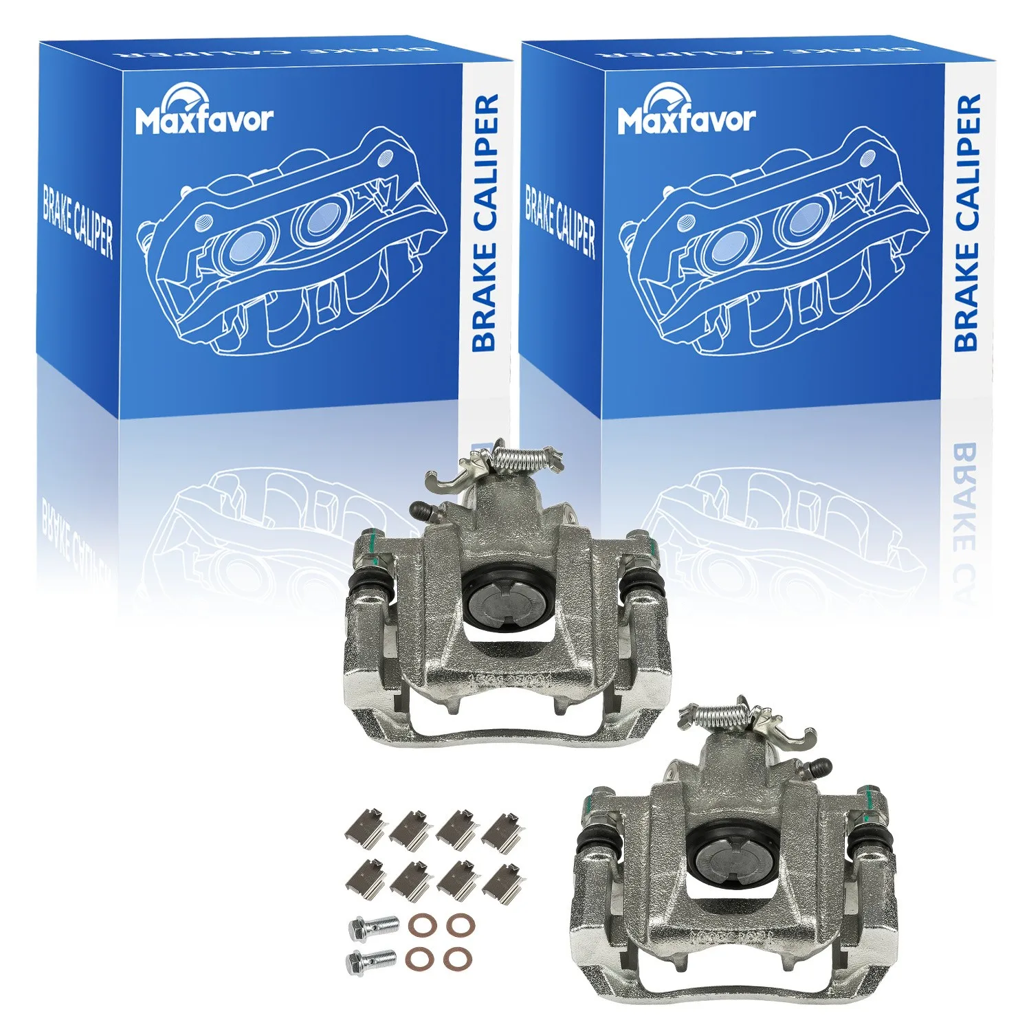 Maxfavor Rear 2pcs Disc Brake Caliper Assembly Replaces for 18B5080&185080, Compatible with 2012 Ram C/V, for 2008-2012 Dodge Grand Caravan, for 2008-2012 Chrysler Town & Country, for 2009-2012 Volkswagen Routan