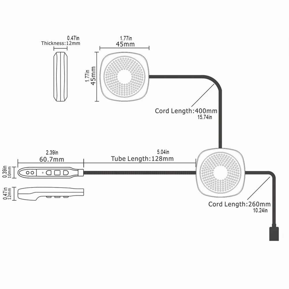 Motor Helmet Headset Bluetooth V5.0 Motorcycle Wireless Stereo Earphone Speaker Support Handsfree Mic Voice Control