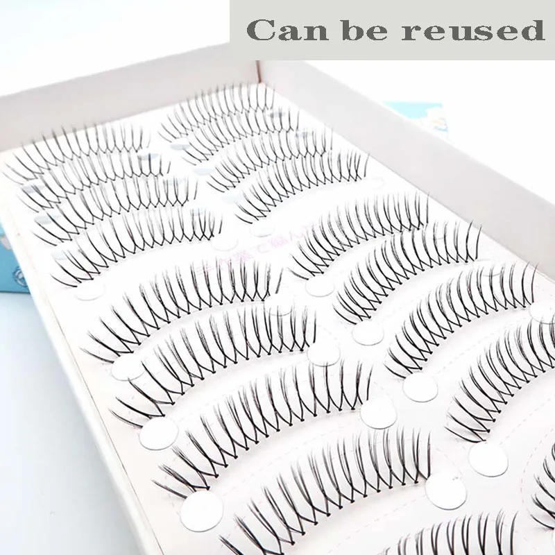 Korean Women's U-Shaped False Eyelashes Natural Simulation Transparent Stem Eyelash Makeup 3D Man-made Eyelashes Extension