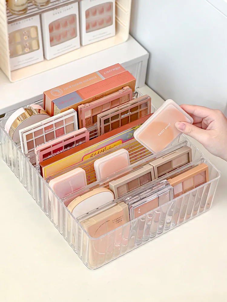 

Eyeshadow Palette Organizer Eyepowder Storage Tray Cosmetics Rack Makeup Tools Compartment Holder For Women Makeup Organizer