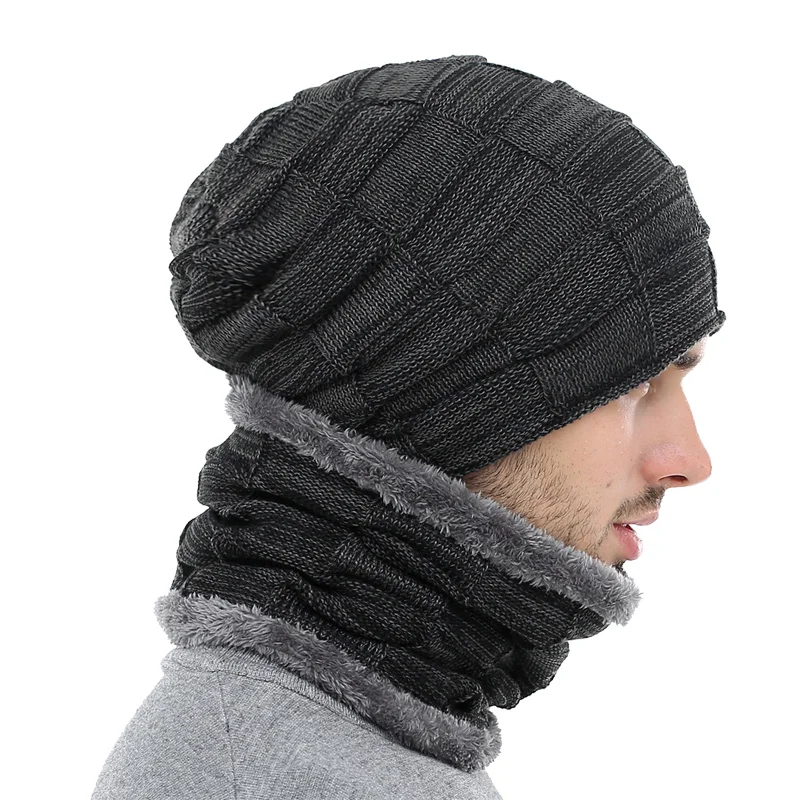 Skullies Beanies الرجال القبعات الشتوية للرجال وشاح محبوك قبعة قبعة المرأة قبعة شتوية قبعة Beany FS الذكور أوم Gorro بونيه قبعات
