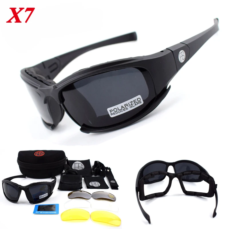 

Military Outdoor Tactical Glasses Military C5 Polarized Goggles Mountaineering Sports Sunglasses Windproof and Sandproof