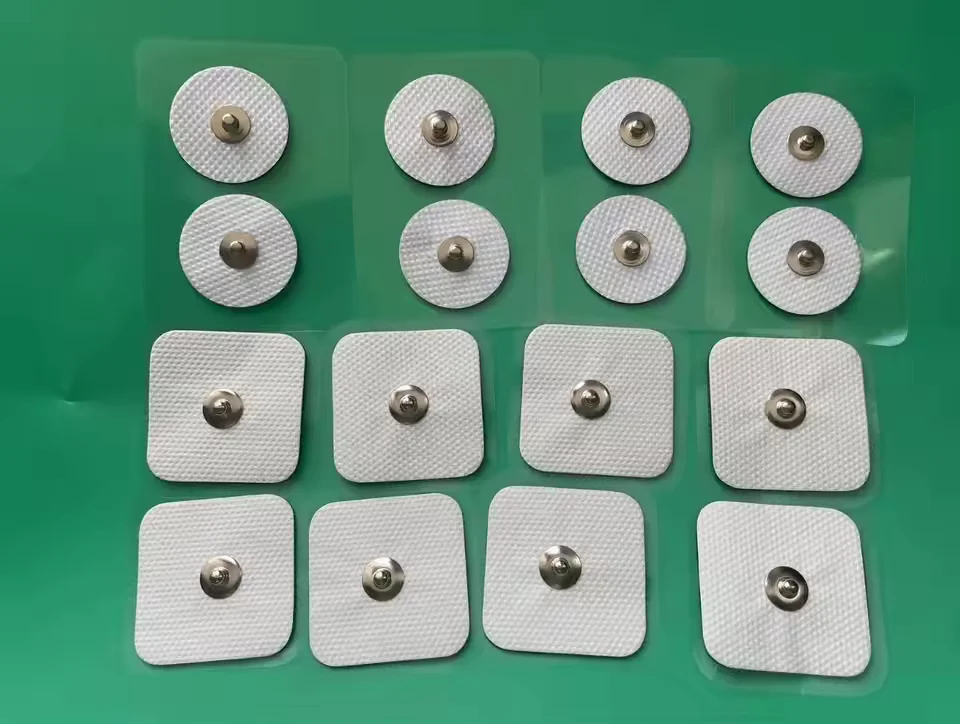 

16pcs Reusable Self Stick Gel Carbon Adhesive Electrodes Pad 3.9mm press button, Round 3mm Healy Accessories