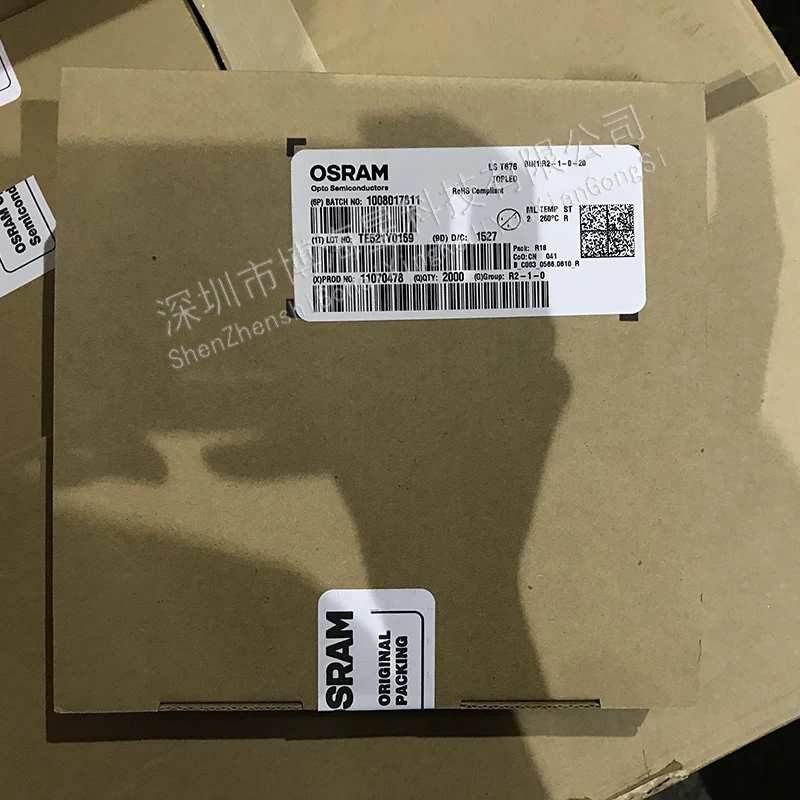 20 Buah LST676 3528 0.2W SMD LED 1210 Manik-manik Lampu Instrumen Mobil Merah