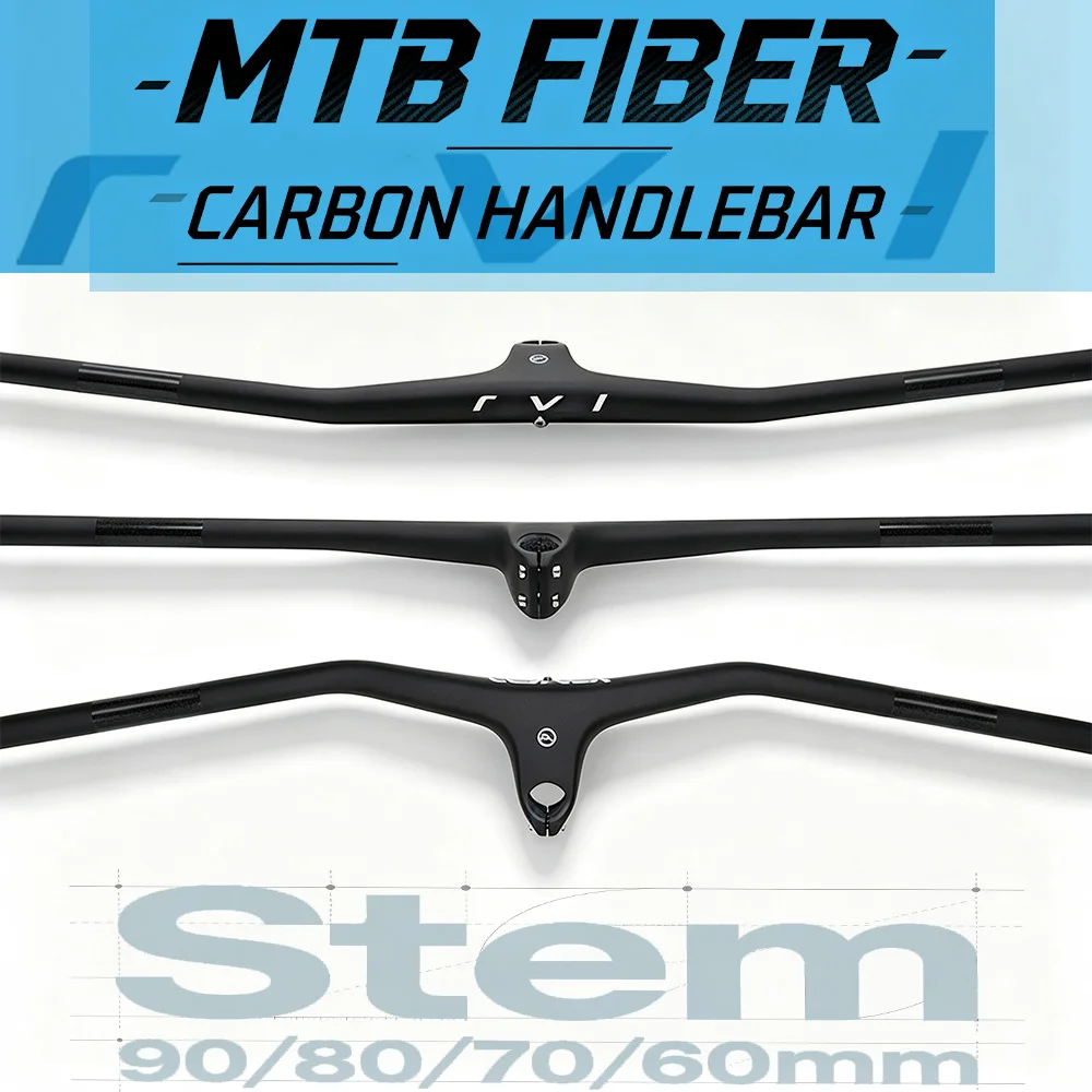T800 MTB integrated handlebar, 28.6m,full carbon fiber bicycle handle 740mm，Black/White Logo，bicycle Carbon fiber handlebars