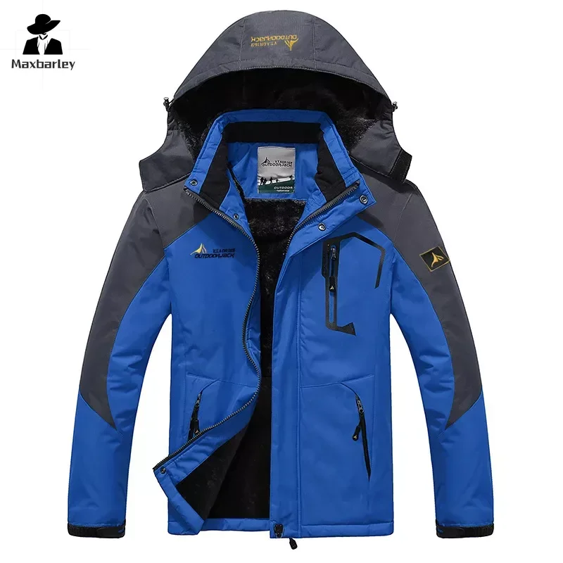 

2024 Men's Jacket Hardworking Outdoor Couple Large Plush And Thick Windproof Mountaineering And Thermal Cycling Jacket Winter