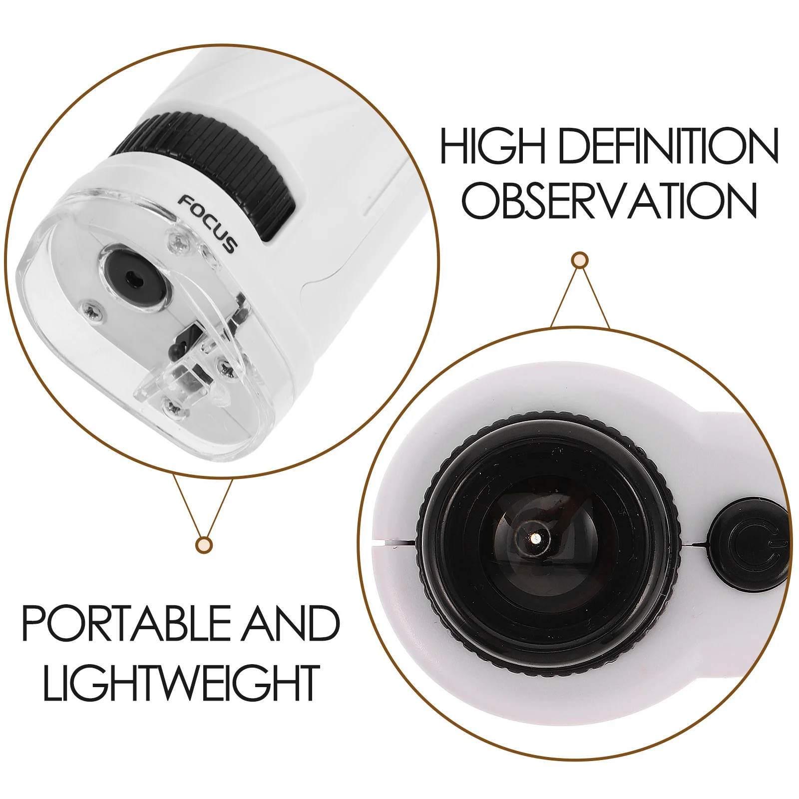 مجهر بيولوجي صغير محمول للأطفال، عدسة تكبير بيولوجية عالية الوضوح قابلة للتعديل للعلوم المدرسية الخارجية #2