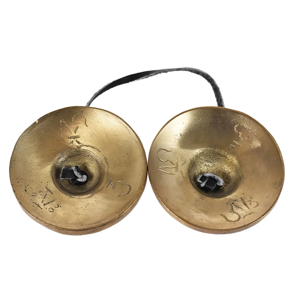 2.6in/6.5cm Handcrafted Tibetan Meditation Tingsha Cymbal Bell with Buddhist The Eight Auspicious Symbols