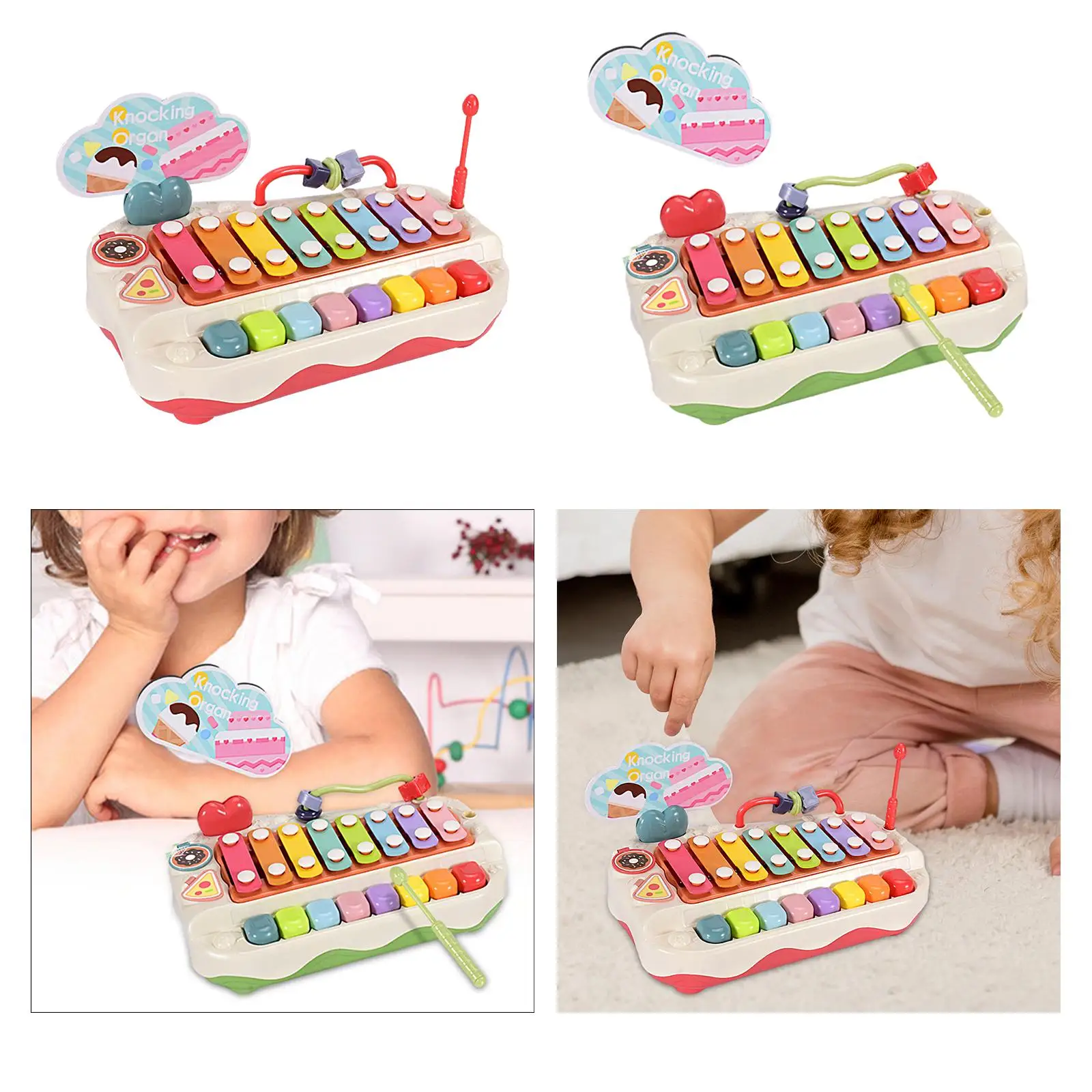 Kids Musical Toy Multicolored Early Educational Toy Baby Piano Xylophone Toy for Baby Toddler 1 2 3 Years Old Kids Holiday Gifts