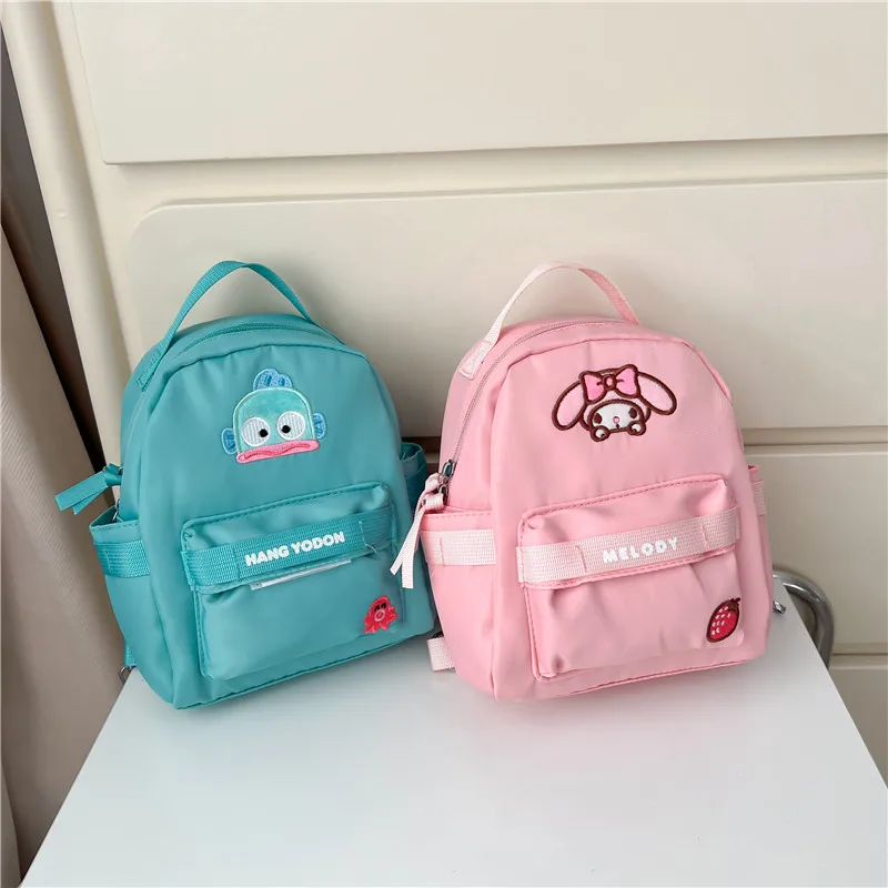 Mochila Sanrio Melody Cartoon para meninos e meninas, leve e grande capacidade, bolsa infantil simples estilo coreano, nova