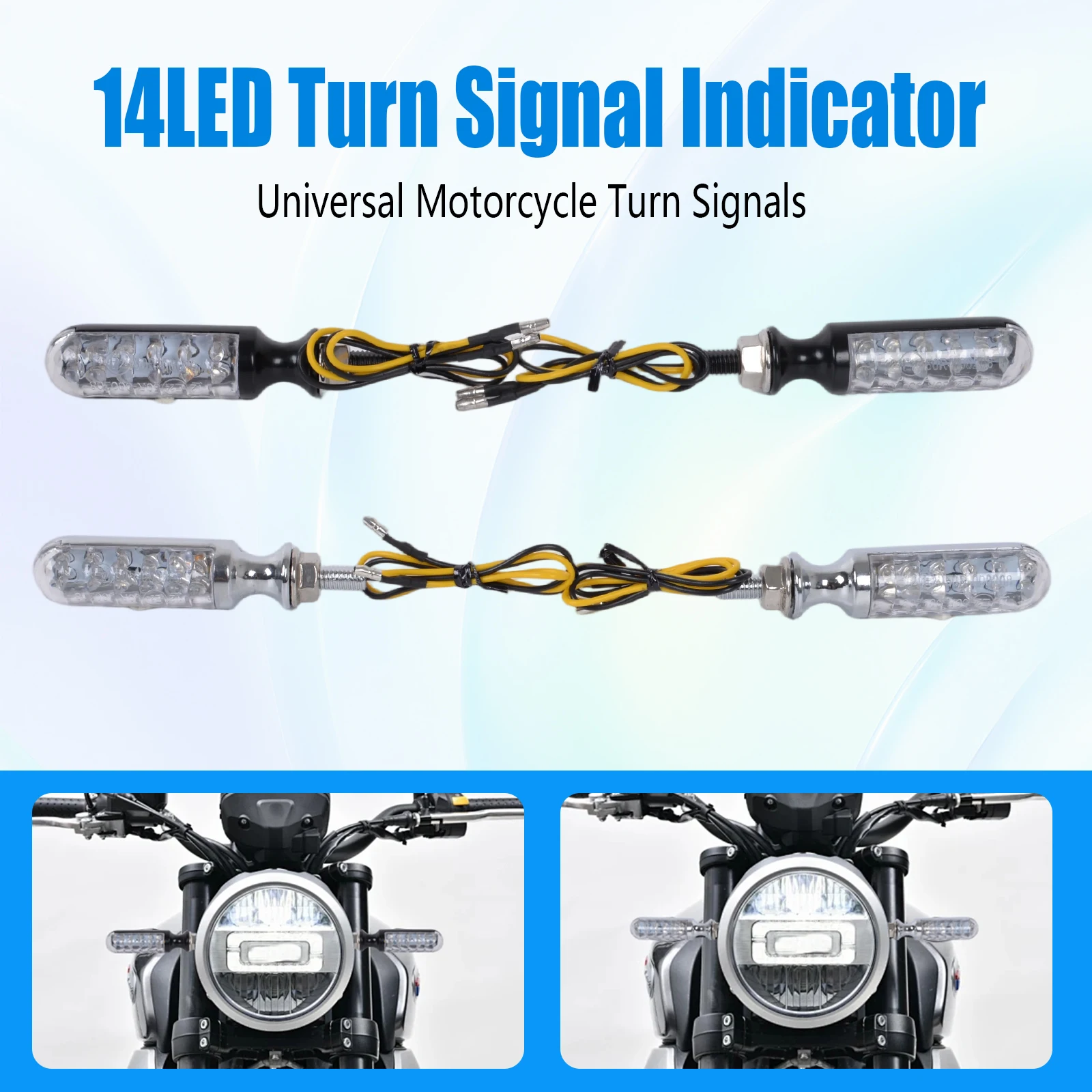 

14LED Turn Signal Indicator Amber Light Blinker LED Turn Signal Light Universal Motorcycle Turn Signals Turn Signal Light
