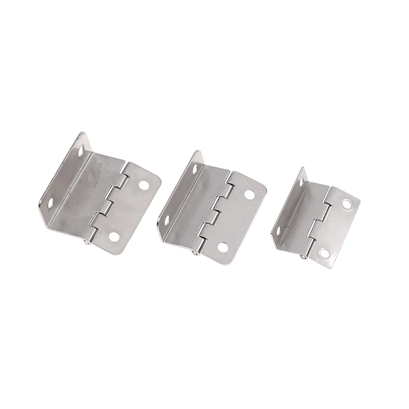 2Pcs Cabinet Hinge 41mm Door Luggage Furniture Jewelry Wood Boxes 4 Holes Three-Folding Hinges Furniture Decoration