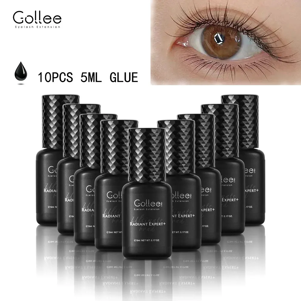 

Gollee 0.5-1s Fast Adhesives for Eyelash Extensions 5ml Lash Glue Long Lasting Waterproof Professional Eyelashes Supplies Makeup