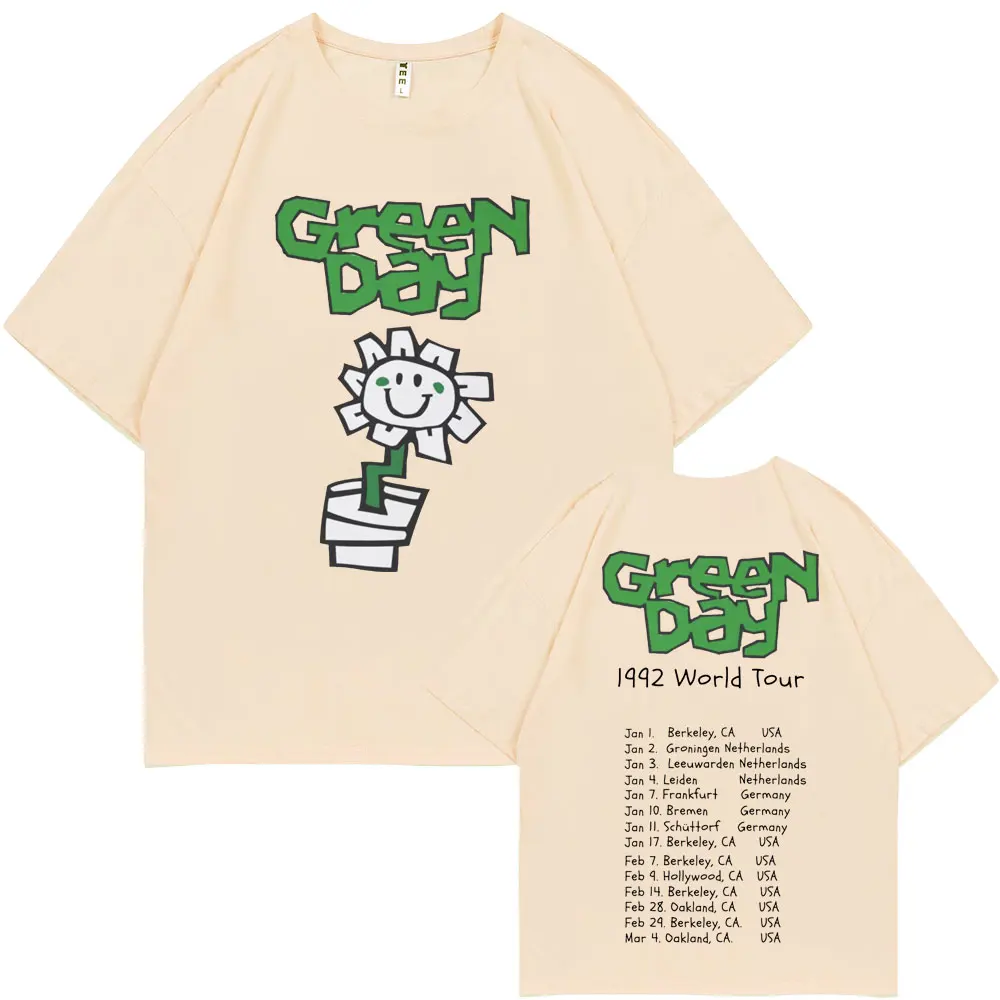 Best Famous Punk Band Green Day 1992 World Tour T Shirts Men