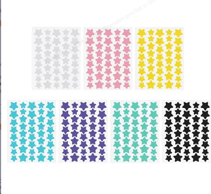 40pcs Pieces of Multi-Color Star Acne Patches, Facial Acne Patches, Concealer Acne Patches, and Pimples Patches, Ultra-Thin.