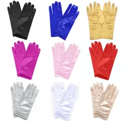 Evening Party Opera Sunscreen Bridal Role Play Accessories Wrist Stretch Satin Finger Gloves Wedding Gloves