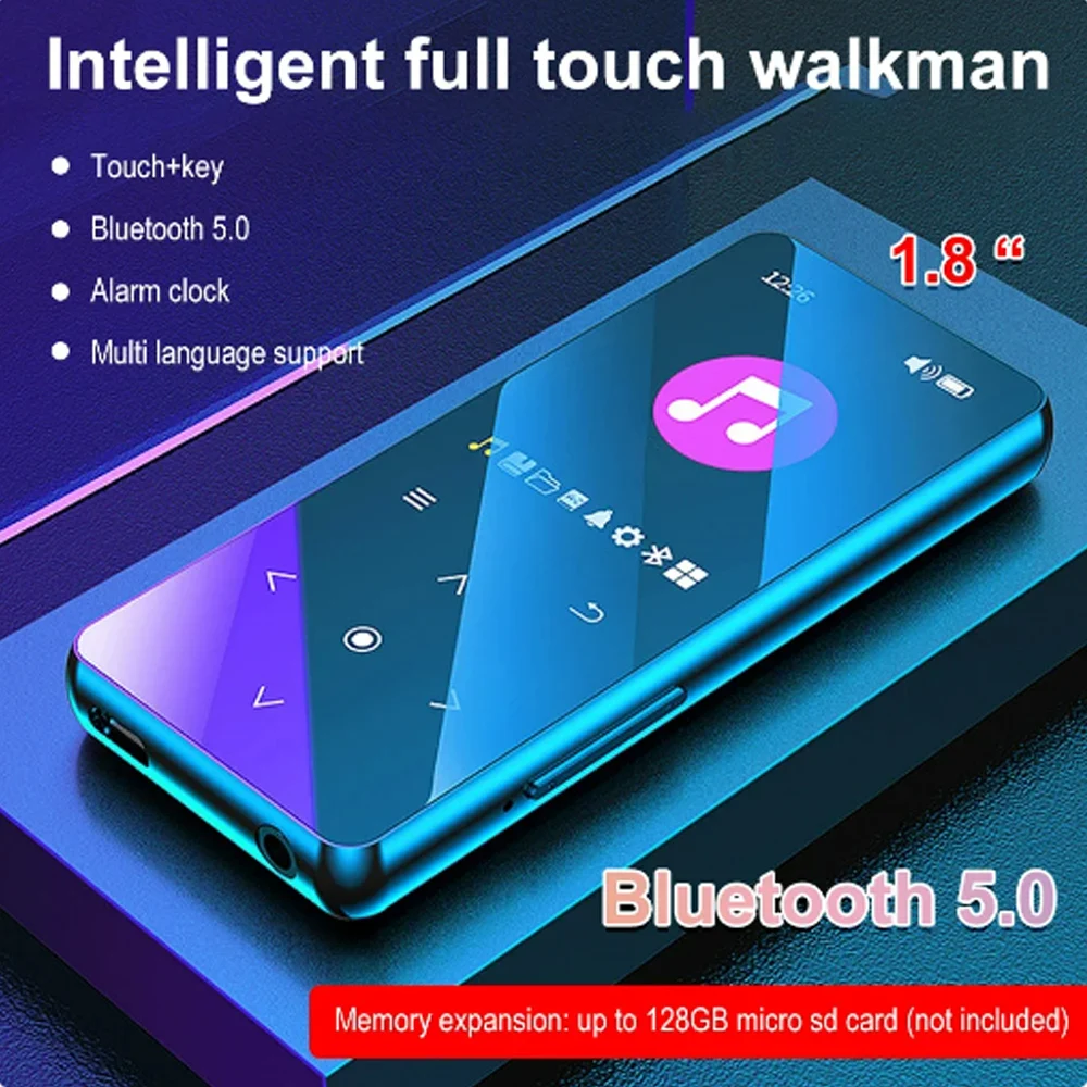 A20 MP3 MP4 MP5 lettore musicale Bluetooth 5.2 altoparlante Mic Touch Key Radio FM videoregistratore riproduci e-book HIFI Metal Walkman e-book