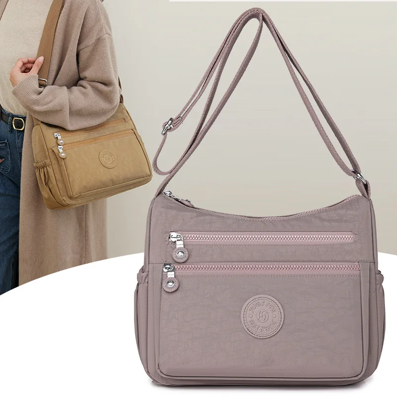 2024 New Fashion Ladies Shoulder Bags Large Capacity Daily Crossbody Messenger Bags Women Nylon Casual Cosmetic Bag Mommy Bolsas