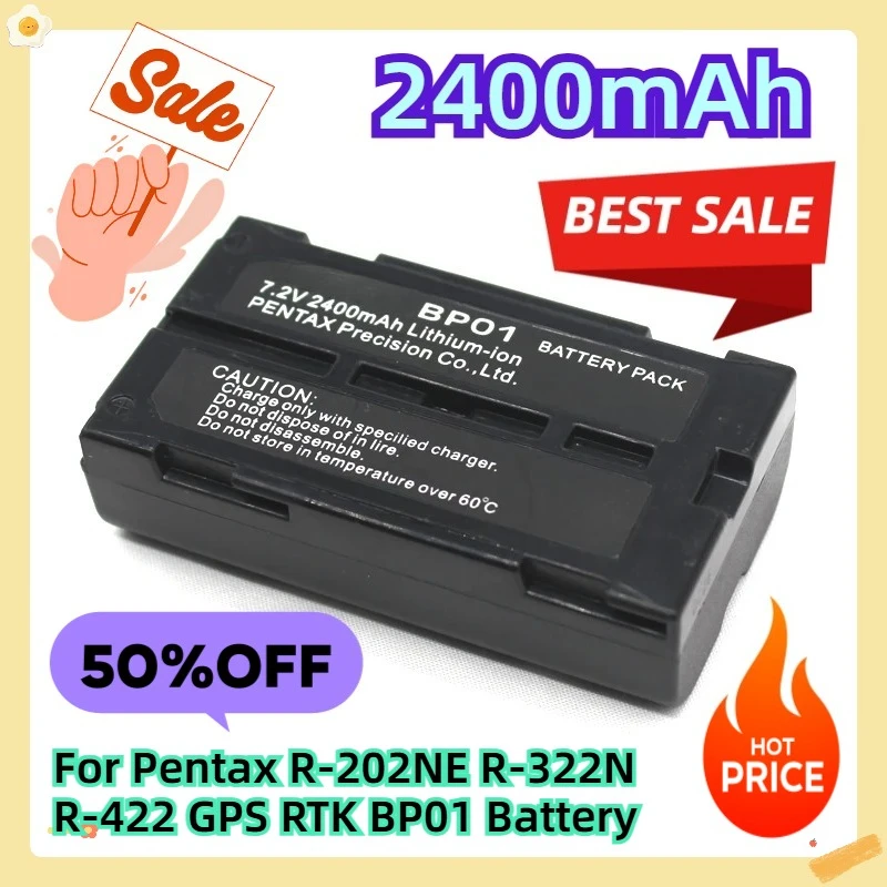 

For Pentax R-202NE R-322N R-422 GPS RTK 7.2V 2400mAh BP01 Battery