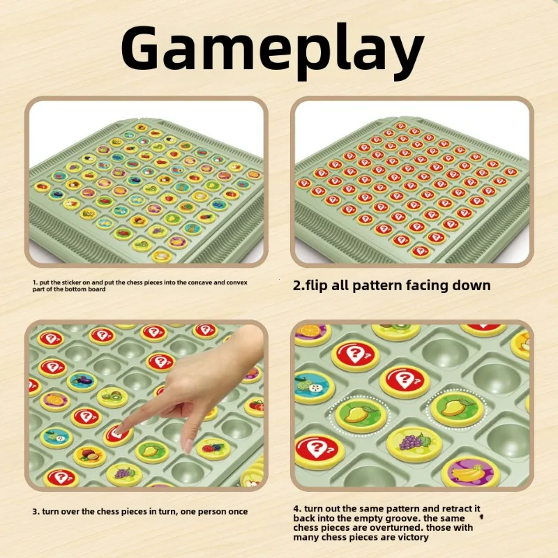 2025 Menti Scacchi Strategia a tema frutta Gioco da tavolo Memoria Partita Giocatore sfida Avventura cognitiva per regali di famiglia e vacanze