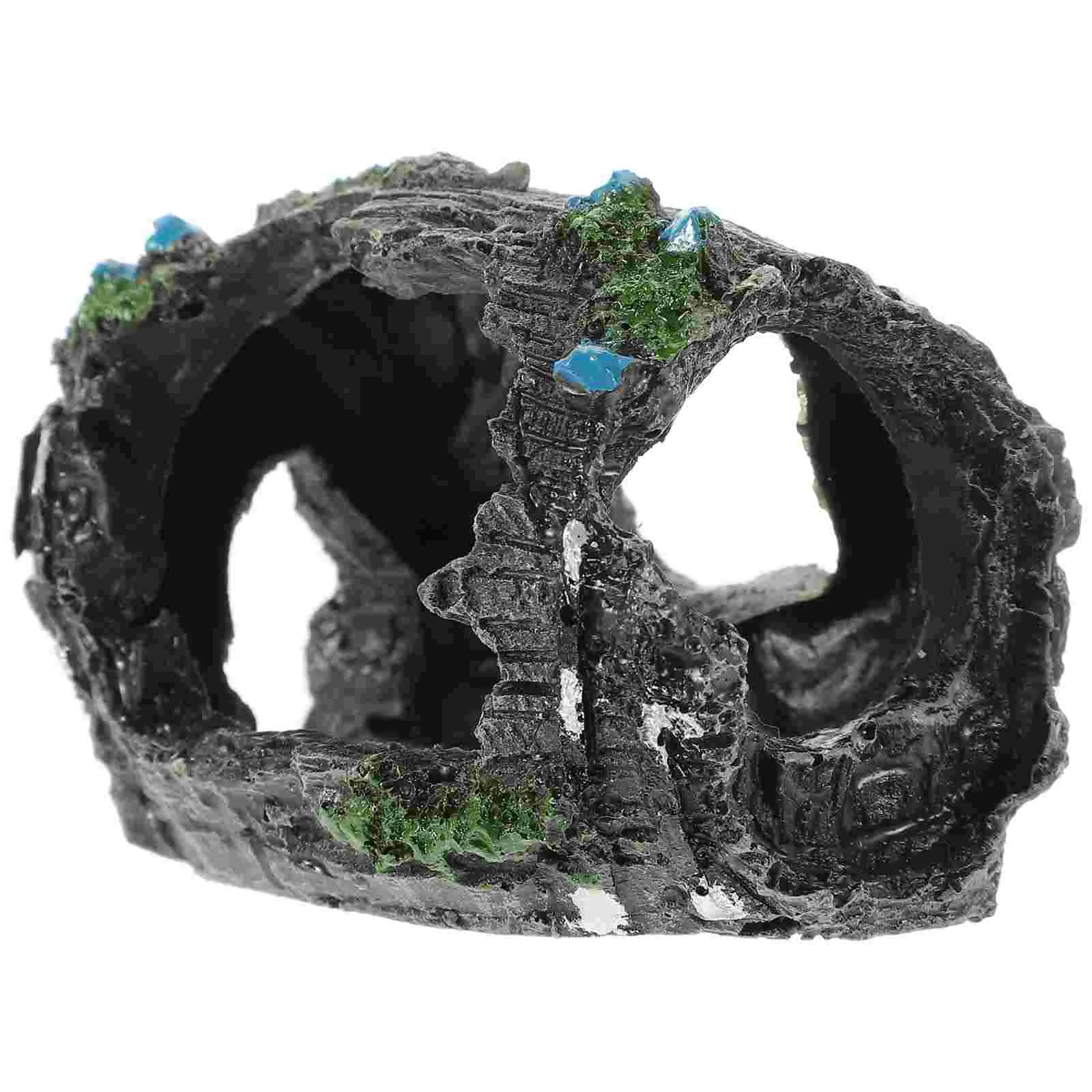 

Resin Crafts Fish Tank Accessory Decorative Aquarium Hidden Cave Betta Household Supplies