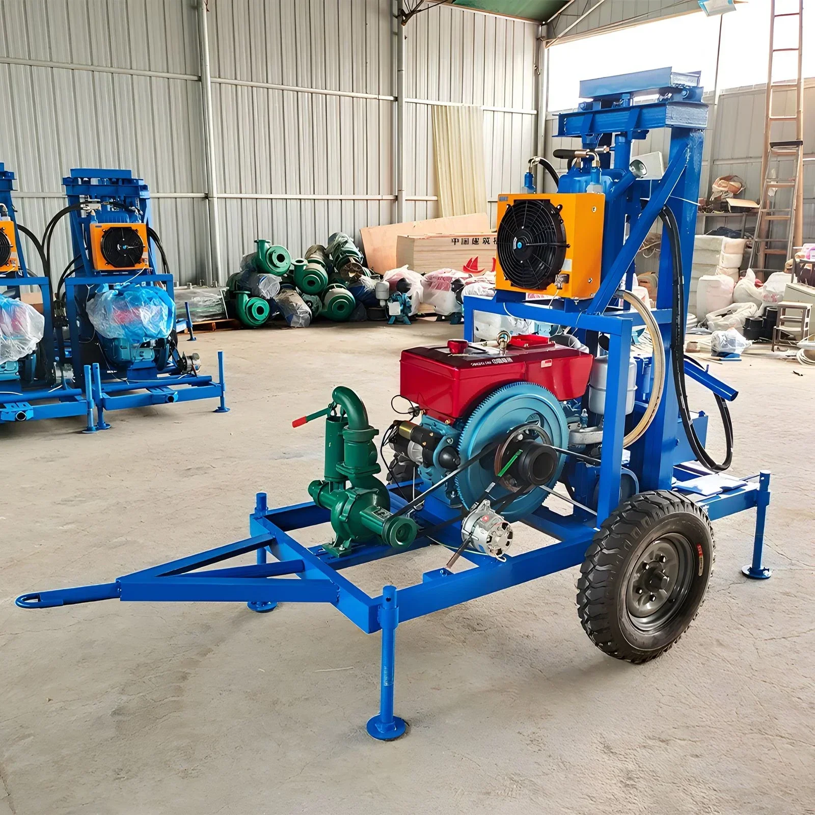 100m diesel water well drilling rig small drilling rig machine low cost