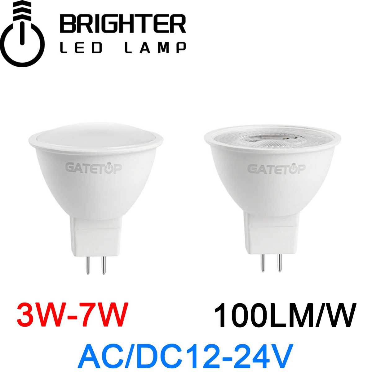 

AC/DC12V-24V светодиодный Spotlight MR16 3 W-7W GU5.3 Теплый белый свет светильник High Lumen No Мерцание для дома офиса заменить 50W галогенный прожектор