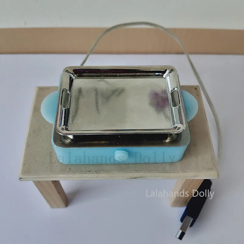 

Doll House Mini Simulation Baking Tray (can Be Heated) Model for Doll House Kitchen Food Play Furniture Accessories