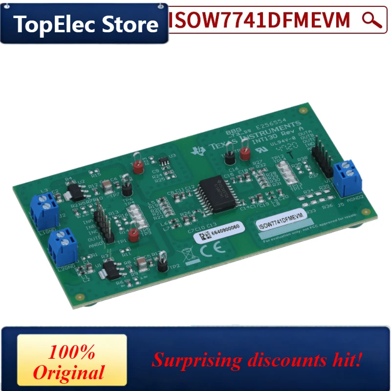 TopElec ISOW7741DFMEVM 4-Channel Digital Isolator Module with Integrated DC/DC Converter Industrial-Grade for Industrial Automat