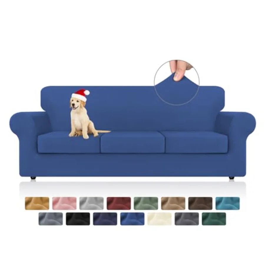 

4 эластичных чехла для дивана с 3 подушками, подходящие для домашних животных, моющиеся, мягкие, эластичные, защита для мебели от собак