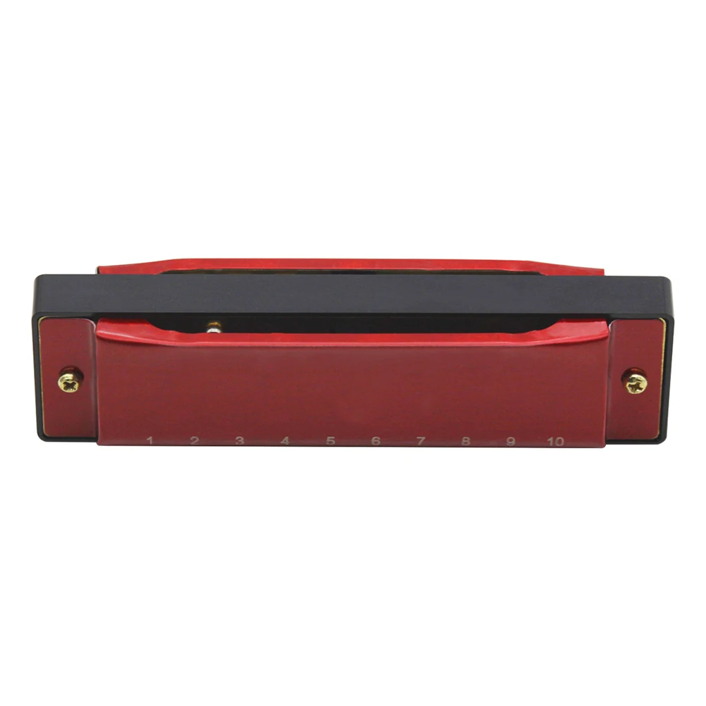 

Copper Cover Durable Harmonica Toy 10-hole Blues Musical Instrument Waterproof Strong Sound Chrome Plated Screw