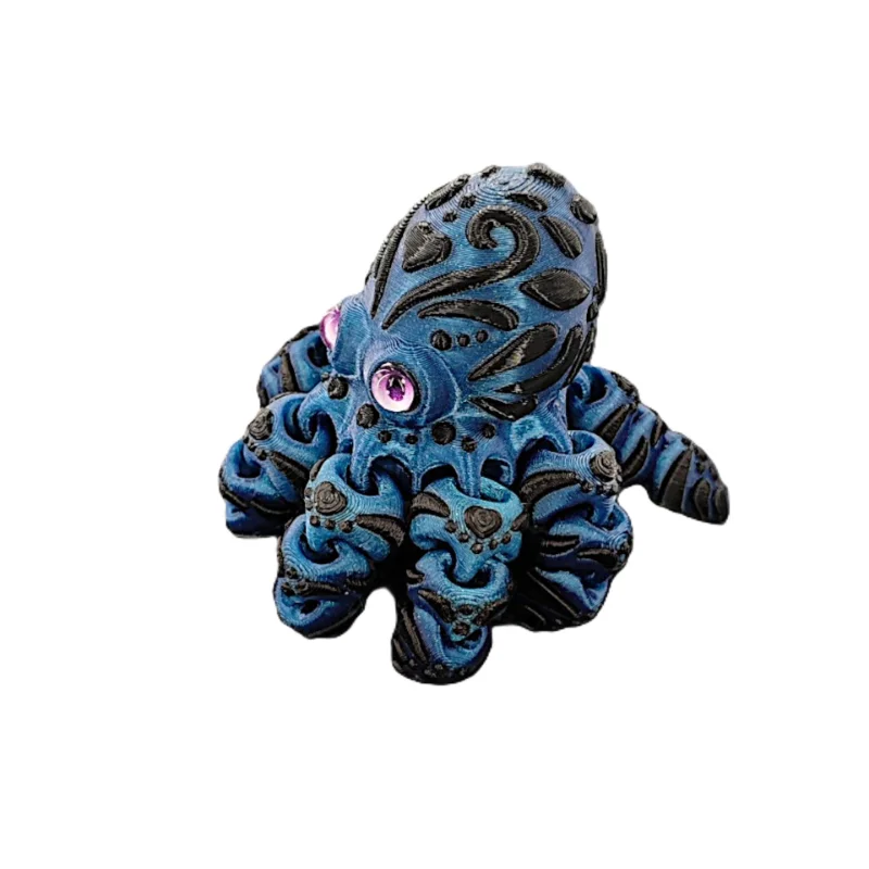 3D Printed Love Octopus Ornament Joint Mobility Simulated Octopus Animal Model Toys for Kids brinquedos infantil 1pcs