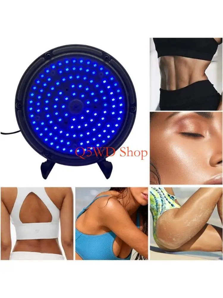 Q5WD Portable Blue LED Light with 120 LEDs, USB Cable Control and Stand for Face and Body Beauty Lighting Use Areas