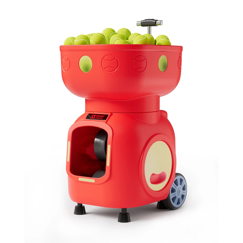 2025 آلات كرة التنس الذكية الأوتوماتيكية، روبوت خدمة مادة ABS المحمول لخدمة التدريب على كرة الرماية