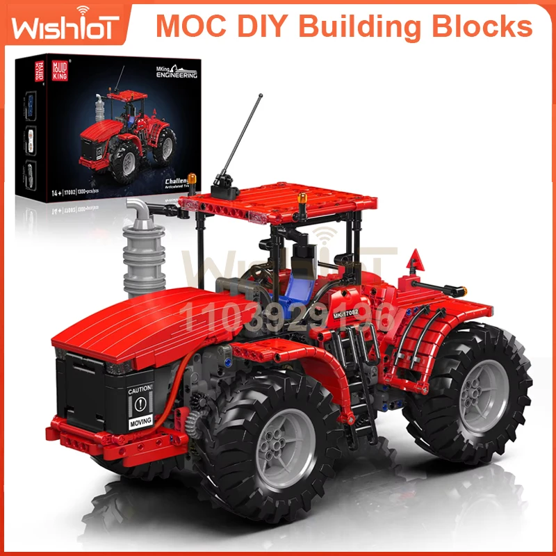 

Шарнирный трактор Challenger 17082, 1300 шт., сверхмощное сельскохозяйственное оборудование с гибкими шарнирами для взрослых и детей, подарок «сделай сам»