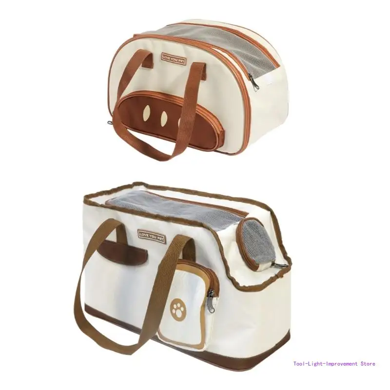 C63E Small Pet Carriers Bag Outdoor Cats Handbag Dog Camping Traveling Bag