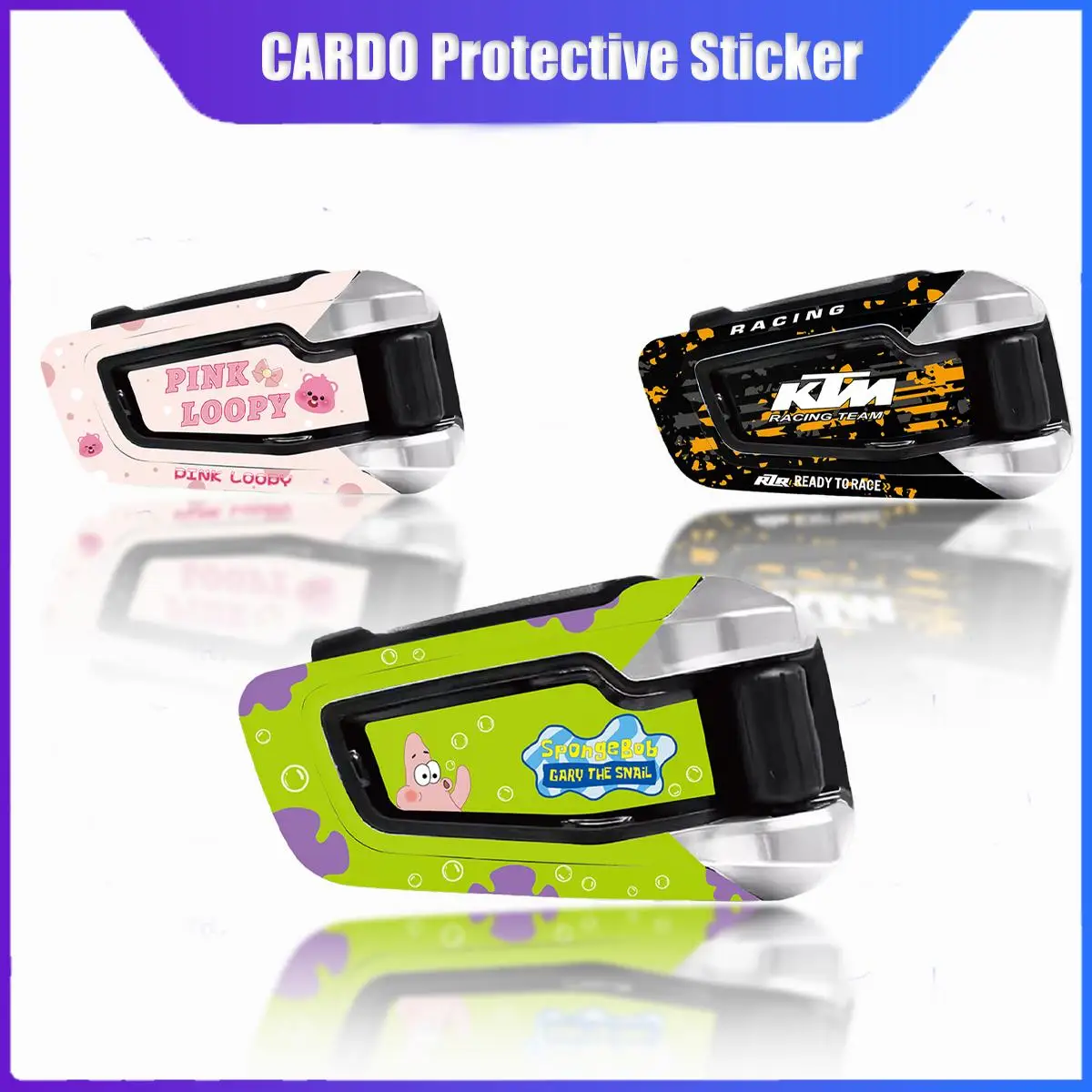 CARDO Bluetooth Headset Shell Protective Sticker CD1 3M Material Waterproof Decals Helmet Decoration