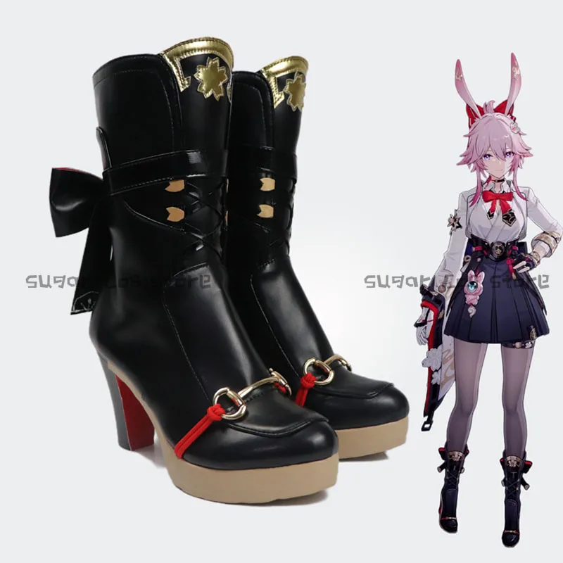 

Honkai Star Rail Evanescia Game Cosplay Shoes Boots Two High Heel Boot For Women Men Halloween Carnival Prop Cos Costume Shoes