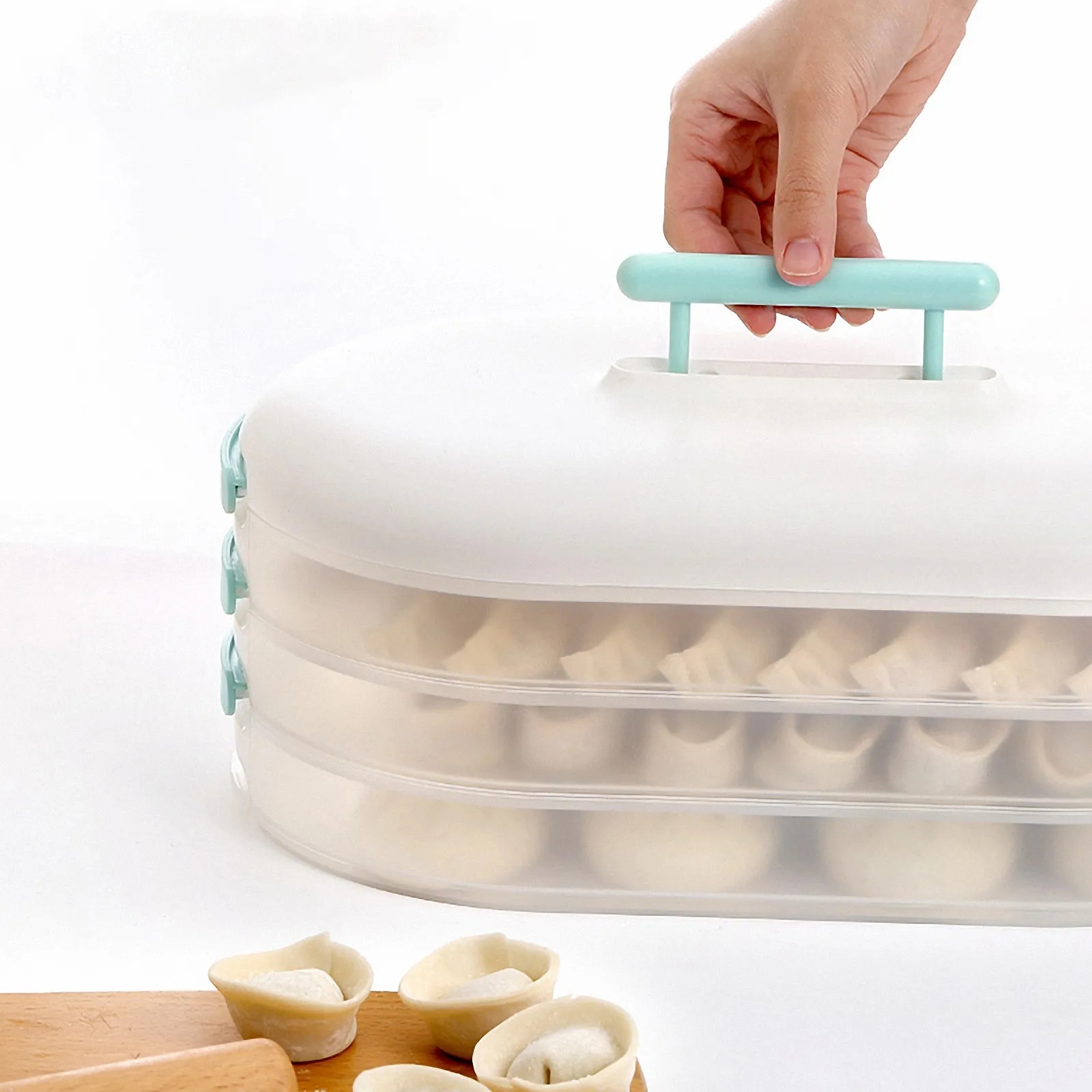 

1Pcs High-Durability Dumpling Storage Box Fridge Food Container Kitchen Organization Case Food Preservation Box Fridge Dumplings