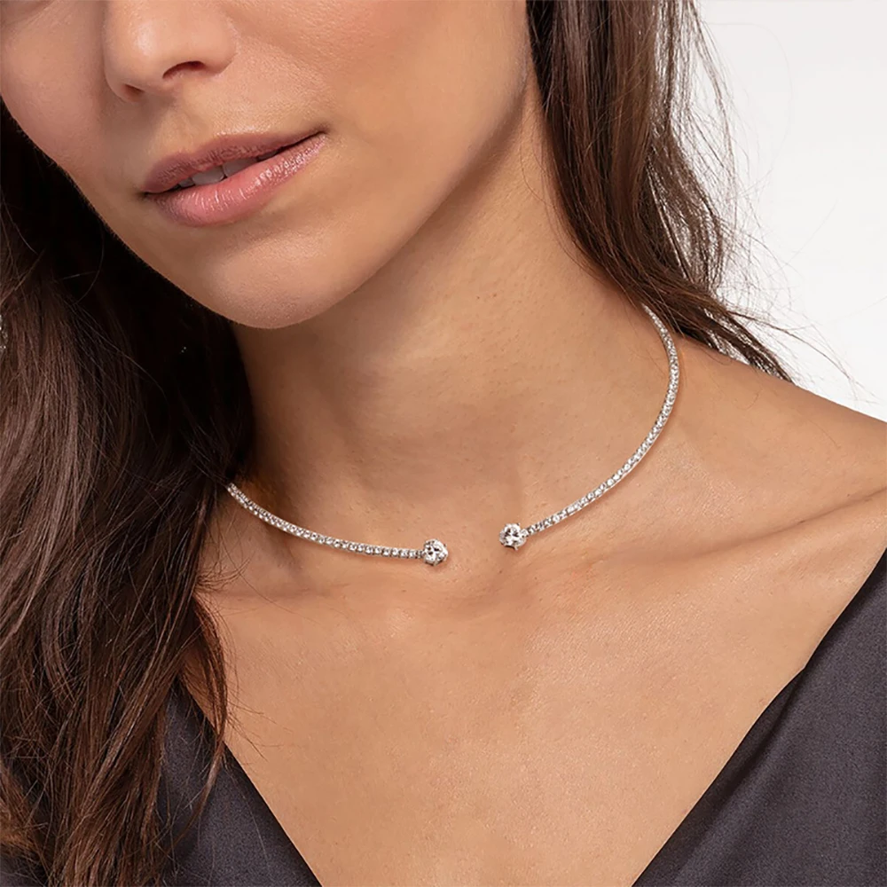 

Ожерелье Serenity 1,6 карата с муассанитом в форме сердца для женщин, сверкающее лабораторное колье с бриллиантами и открытым крутящим моментом, колье из стерлингового серебра S925, ювелирные изделия на воротнике