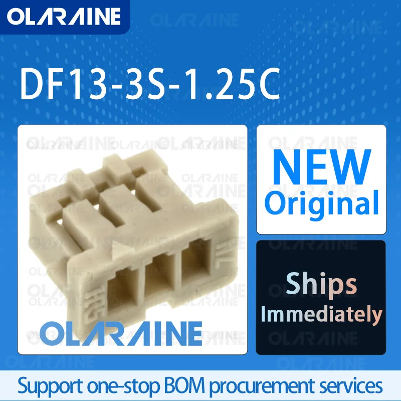 

50/200/500Pcs DF13-3S-1.25C 100% brand new original микросхема Headers and wire housings Connector 3 Position 1 A