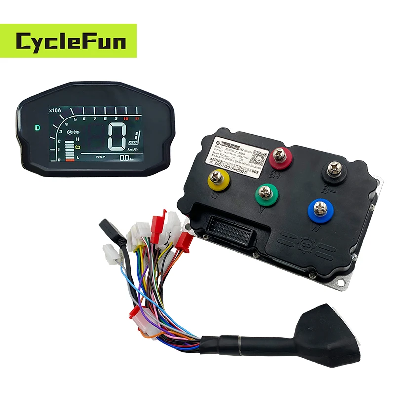 DC 190A 3000W BLDC FarDriver ND72360 Controller Programmable With DKD Speedometer Kit For QS Motor Electric Scooter
