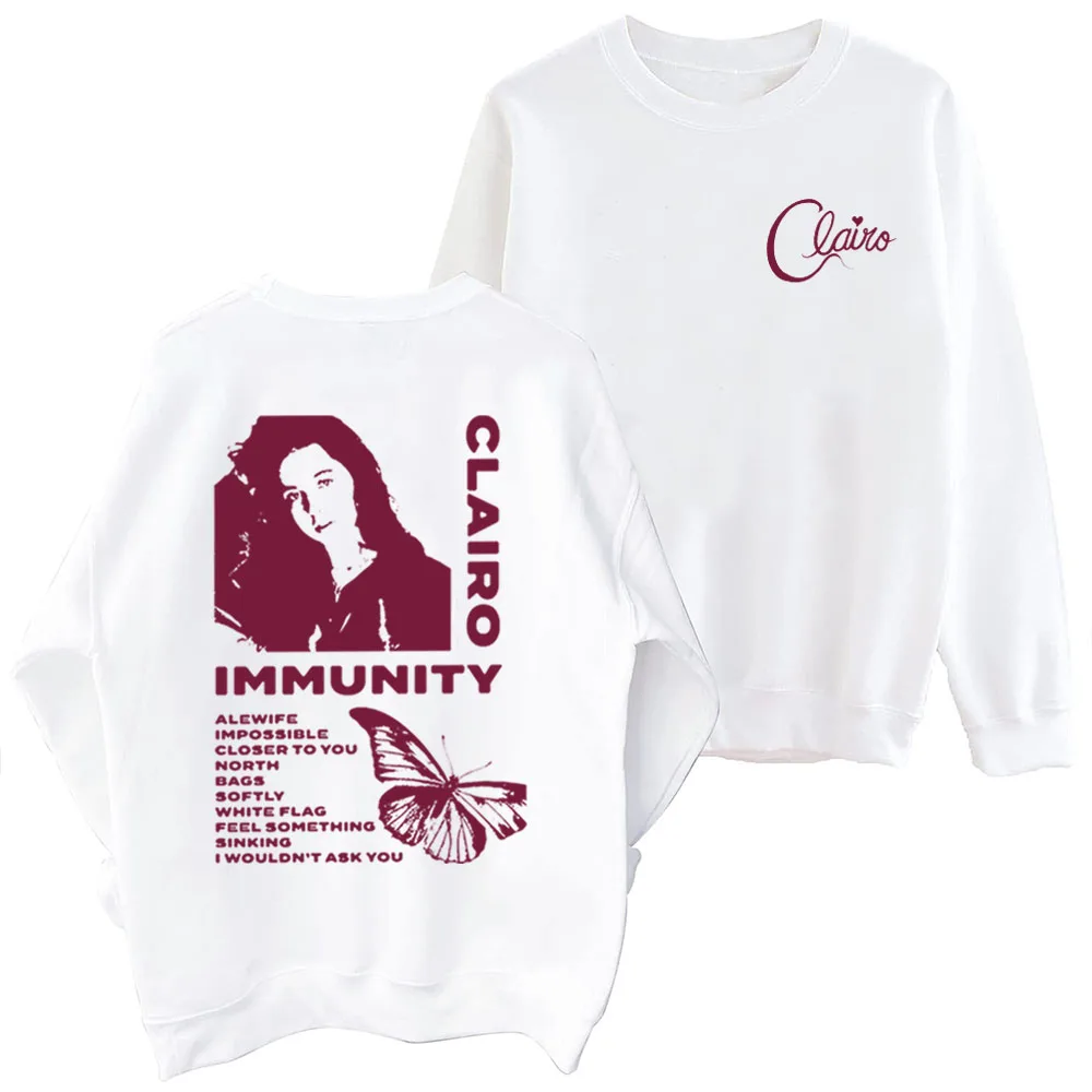 Clairo Immunity Music Sweatshirt Clairo Fan Gift Harajuku Round Neck Long Sleeve Oversized