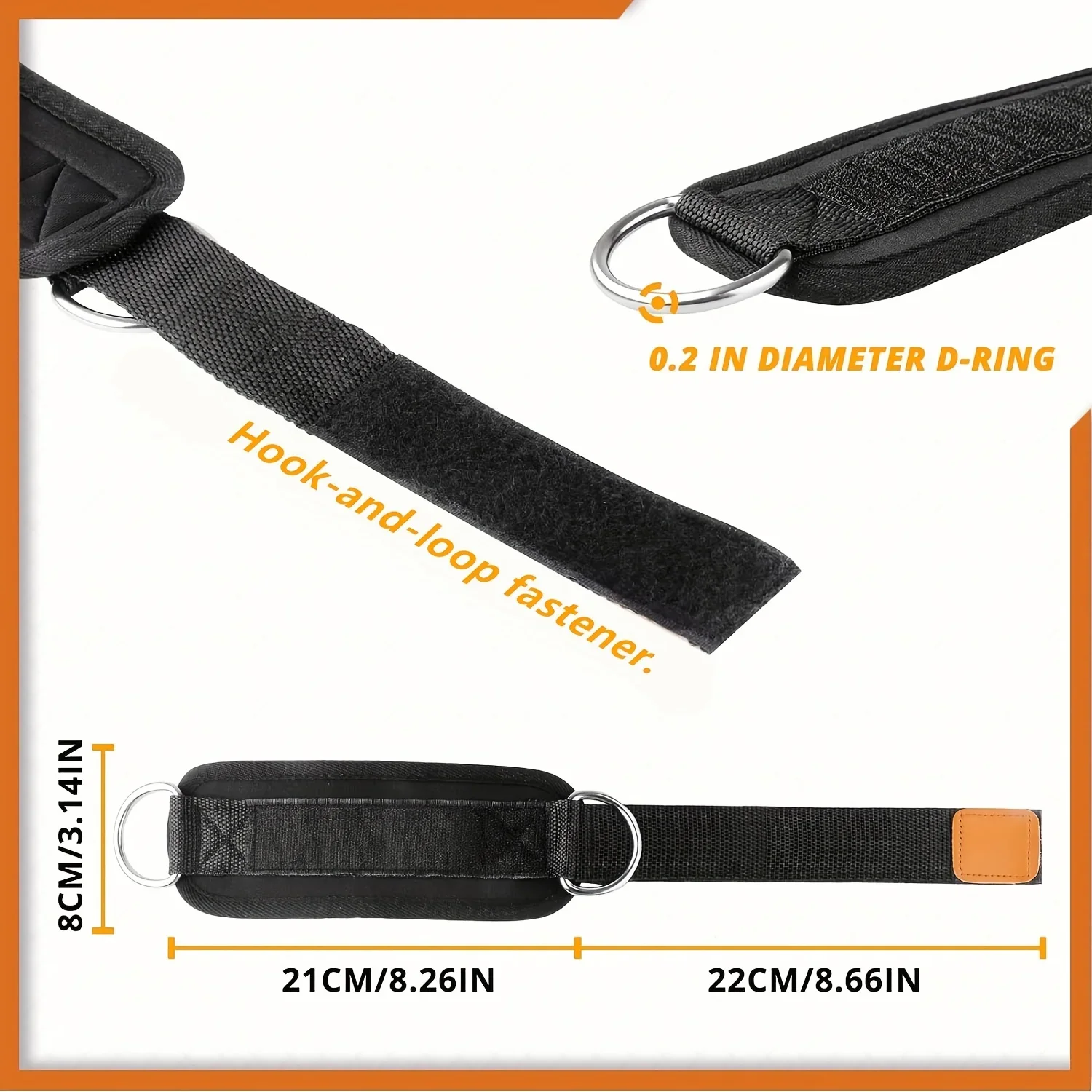 1Pcs Universal Fitness Ankle Straps | for Women & Men, Gym & Home Use, Kicking, Hip Exercises, Leg Stretches, Hip Abduction