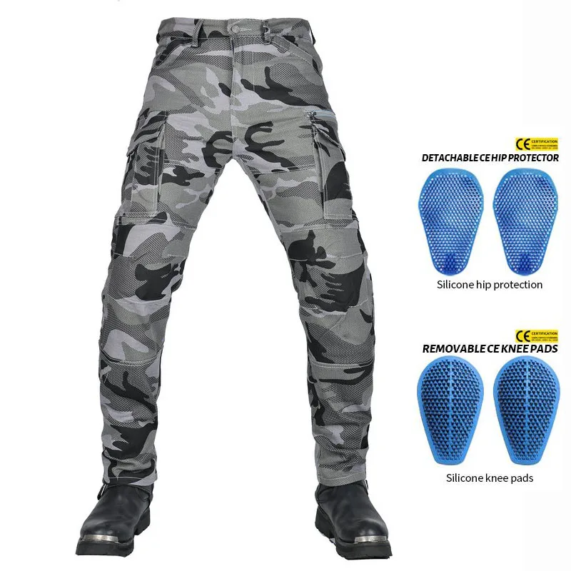 

Classic Motorcycle Pants Camo Men's Jeans Motocross Racing Trousers Anti-fall Outdoor Riding Rider Equipment For All seasons